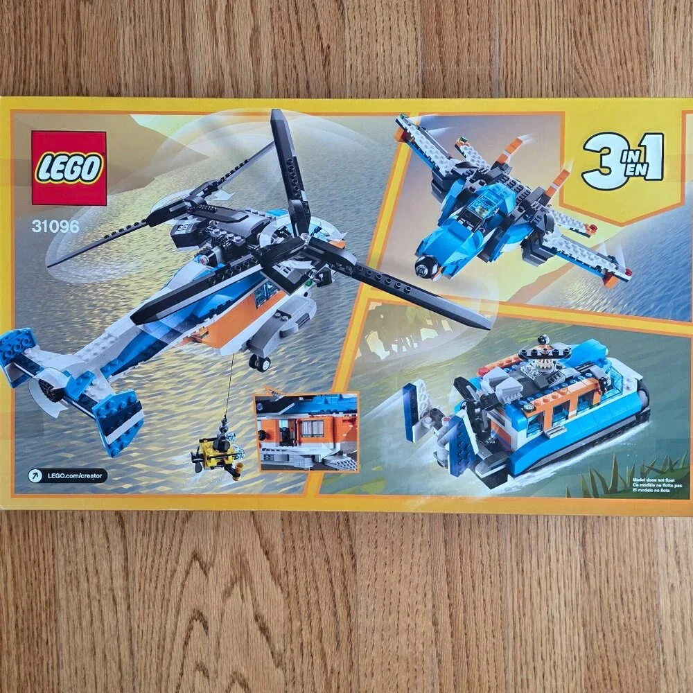 LEGO Creator 3-in-1 Twin Rotor Helicopter Set | 31096 | 569 Pieces NEW - Picture 3 of 4